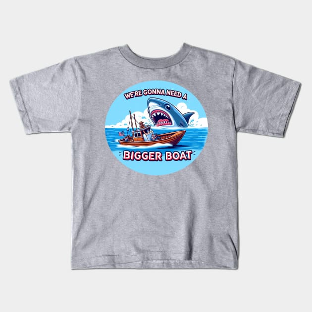 Sometimes you just need a bigger boat Kids T-Shirt by Classic Converations 